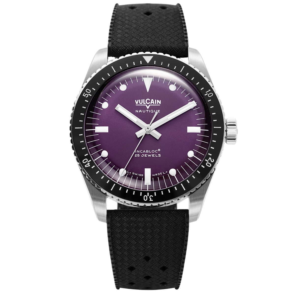 Vulcain Skindiver Nautique Purple & Rubber Strap 660170AI7.BAR200