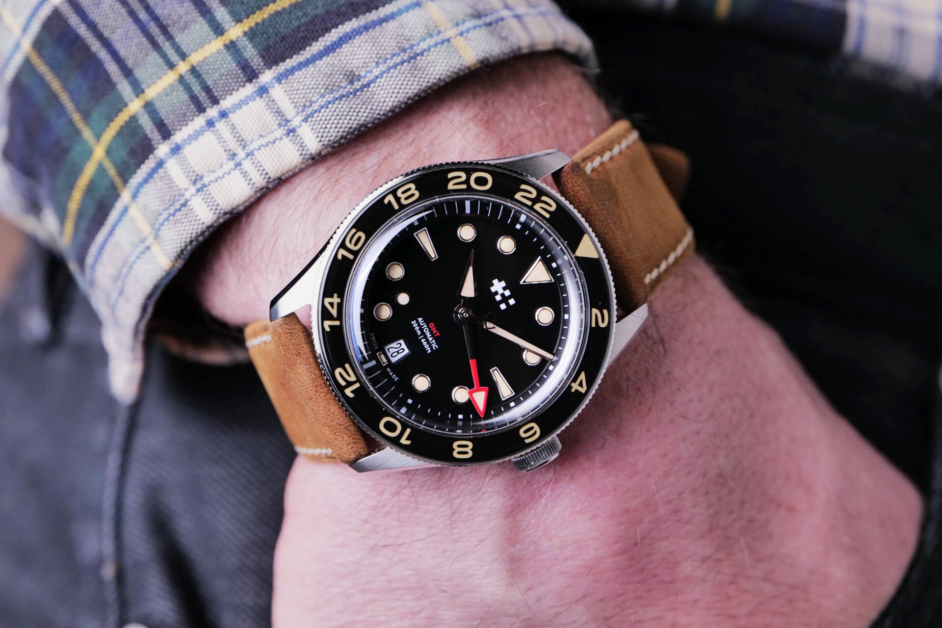 PRE-OWNED Christopher Ward C65 Aquitaine GMT Black C65-41AGM2-S0KK0