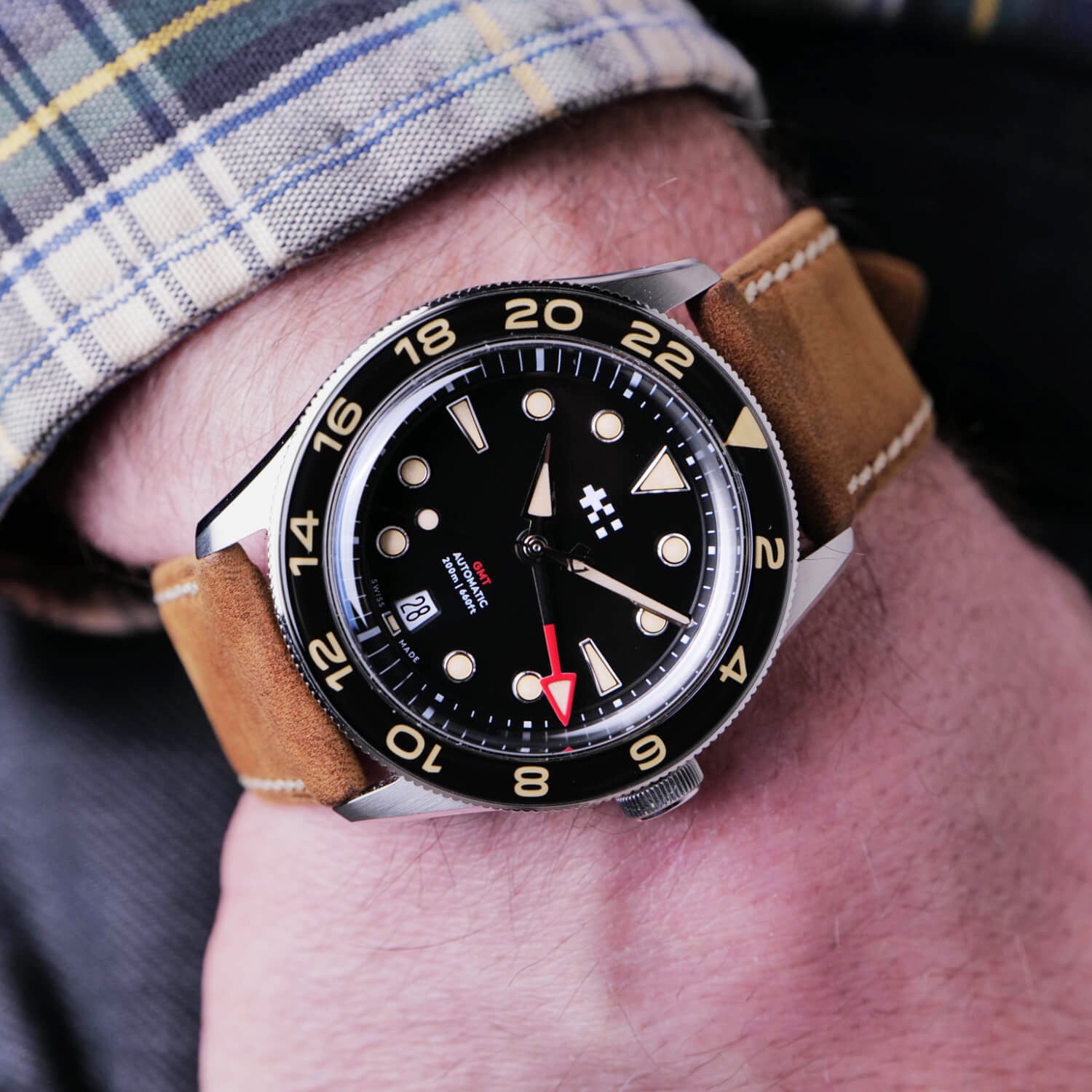 PRE-OWNED Christopher Ward C65 Aquitaine GMT Black C65-41AGM2-S0KK0