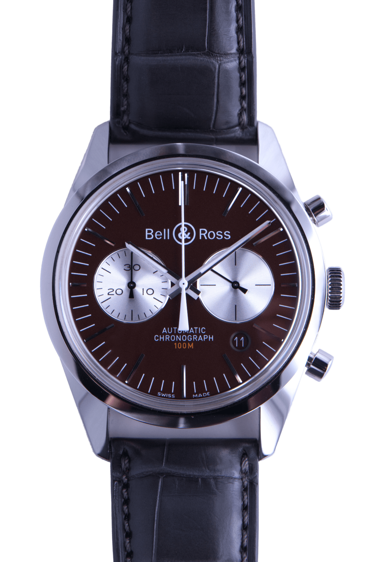 PRE-OWNED Bell & Ross Vintage Officer Chronograph Limited Edition 126-94-LTD