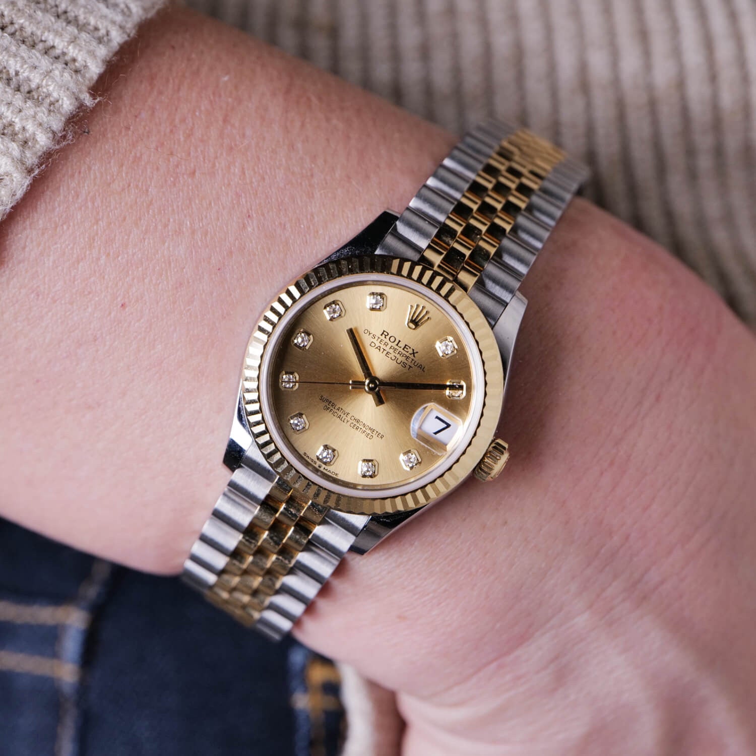 BEGAGNAD Rolex Datejust 31 - 10 diamanter 278273
