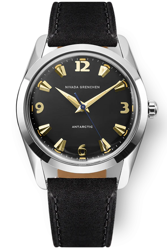 Nivada Grenchen Antarctic 35mm - Black & Gold Beige Luminova 35016M17