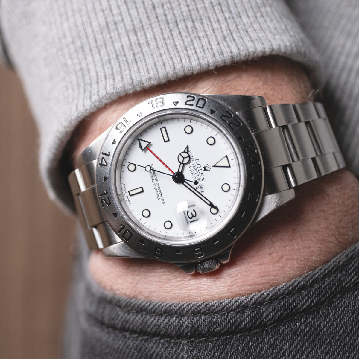 BEGAGNAD Rolex Explorer II Vit 16570