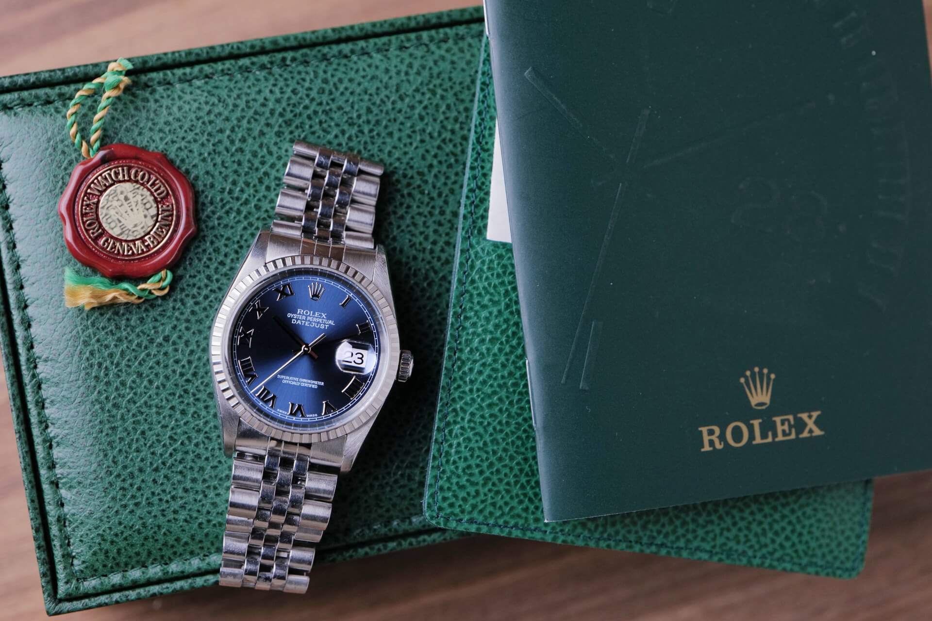 BEGAGNAD Rolex Datejust 36 Blå 16220