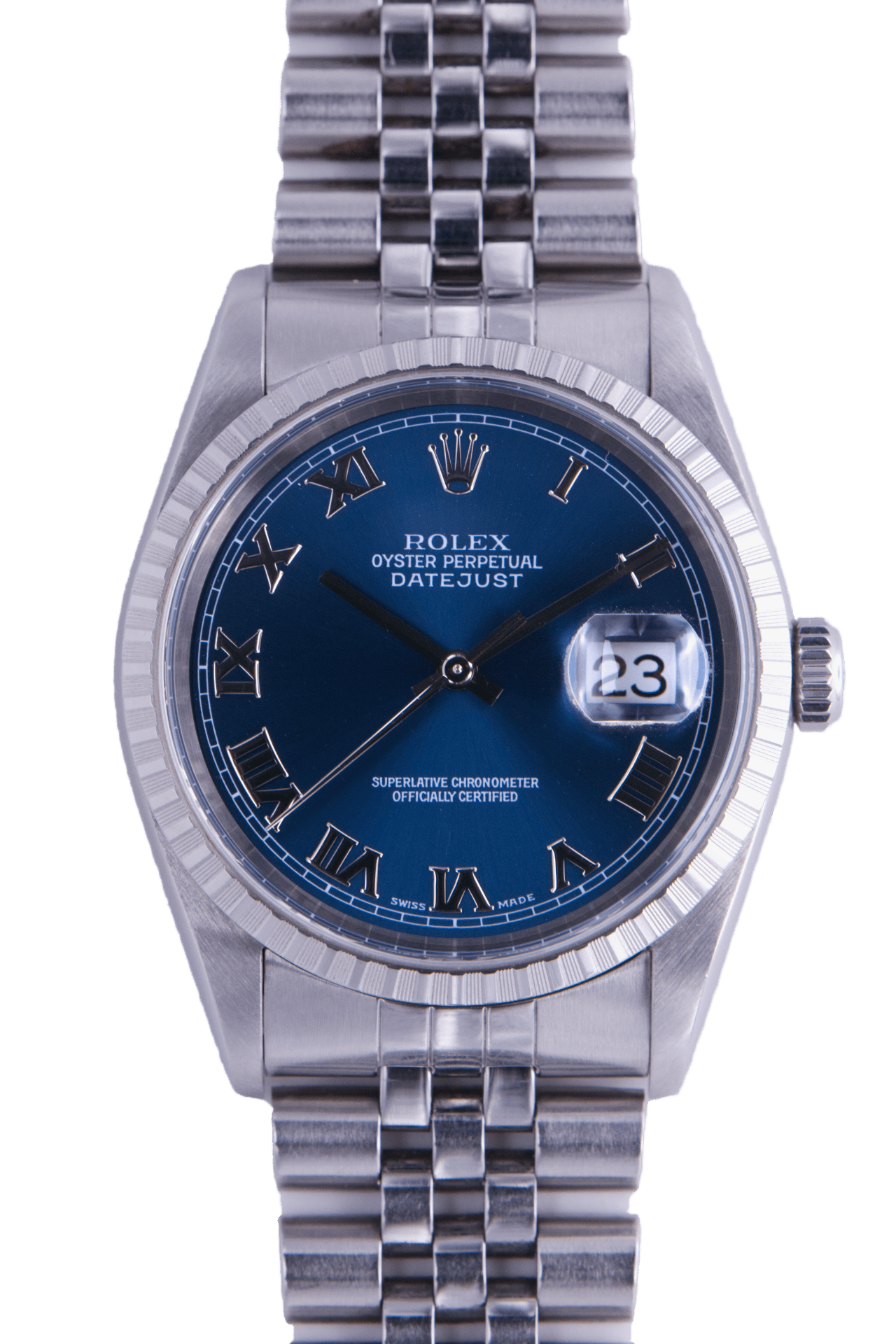 BEGAGNAD Rolex Datejust 36 Blå 16220