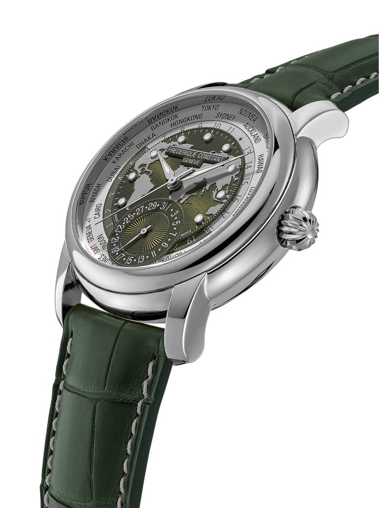Frederique Constant Manufacture Classic Tourbillon 42 mm Green leather Strap FC-980GR3H6