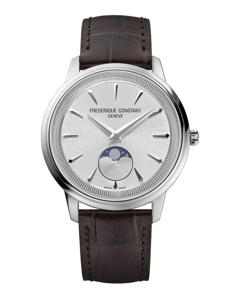 Frédérique Constant Classics Moneta Moonphase 37mm Silver Dial & Steel FC-206S3S6