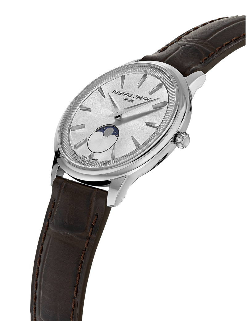 Frédérique Constant Classics Moneta Moonphase 37mm Silver Dial & Steel FC-206S3S6