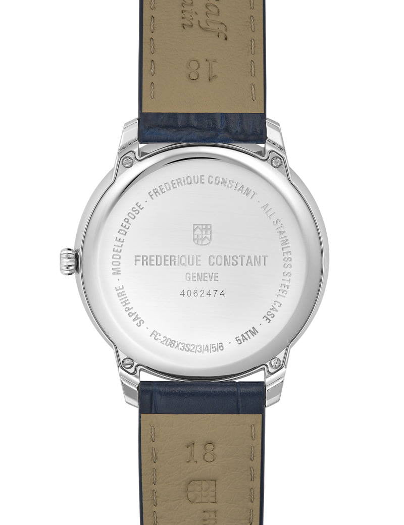 Frédérique Constant Classics Moneta Moonphase 37mm Blue Dial & Steel FC-206N3S6
