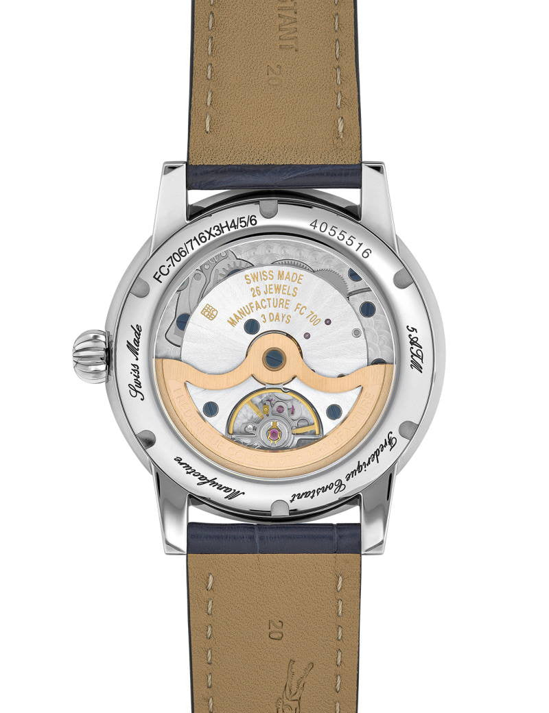 Frederique Constant Manufacture Classic Date Blue & Leather strap FC-716N3H6