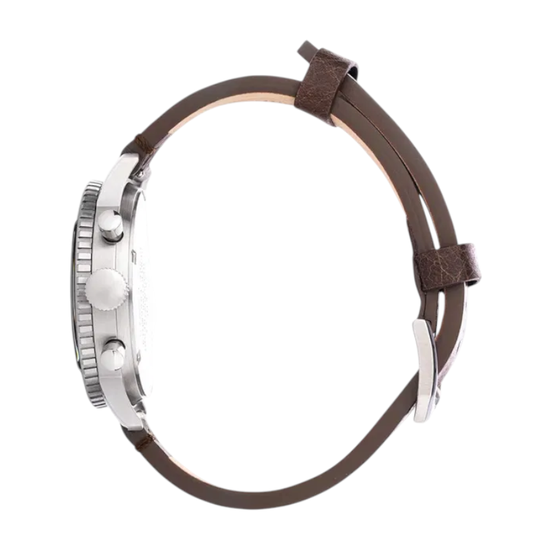 Praesidus Type H-75 Version B Steel & Brown Leather P-38-H75-MB-DBRK1