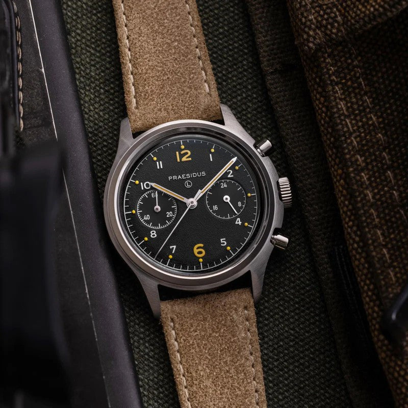 Praesidus PAC-76 Chronograph 38mm Sand Distressed Leather P-38-P76-MB-RBRK1