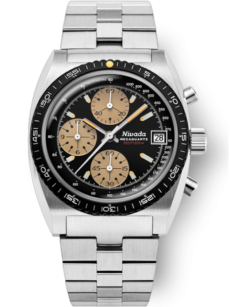 Nivada Grenchen Chronosport Mecaquartz Steel 77001Q01