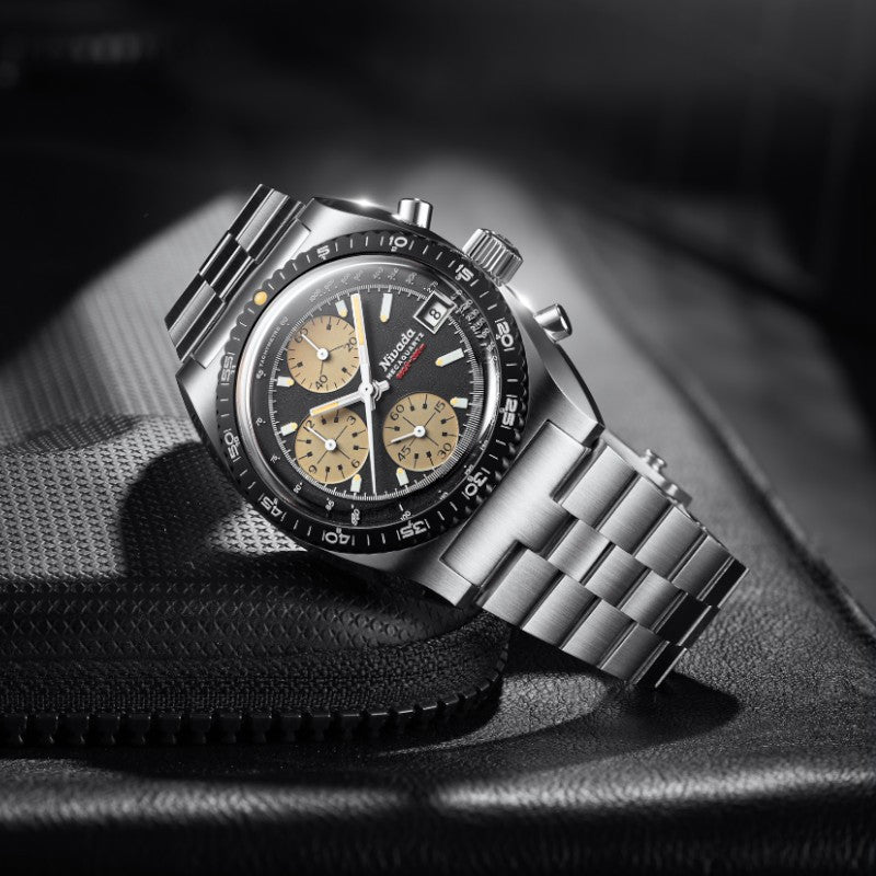 Nivada Grenchen Chronosport Mecaquartz Steel 77001Q01