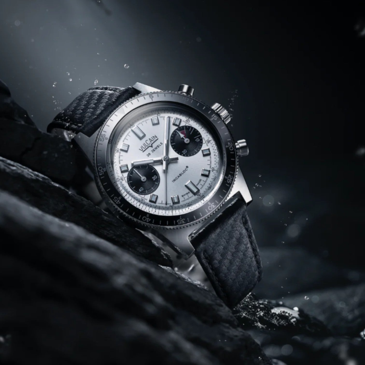 Vulcain Skindiver Chronograph Panda - White & Leather 590176A57.BAC201