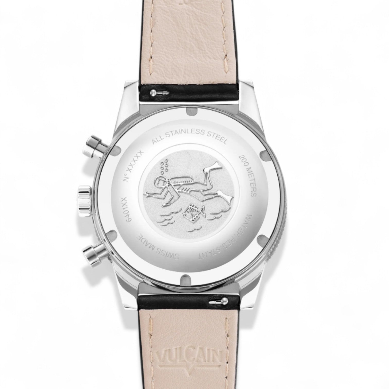 Vulcain Skindiver Chronograph Panda - White & Leather 590176A57.BAC201