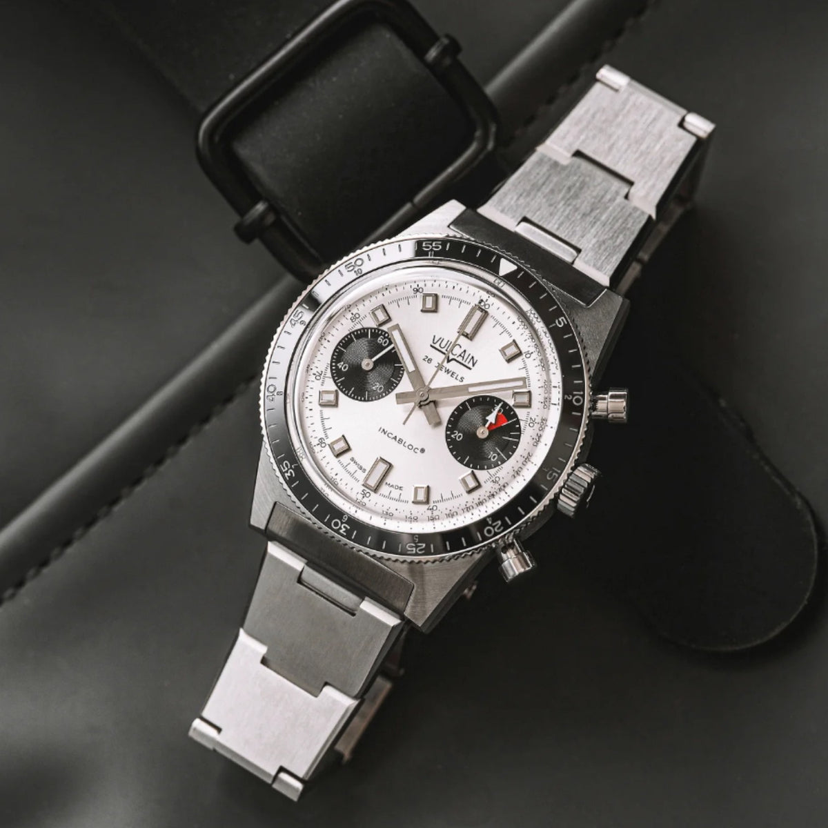 Vulcain Skindiver Chronograph Panda - White & Steel 590176A57.BHM286