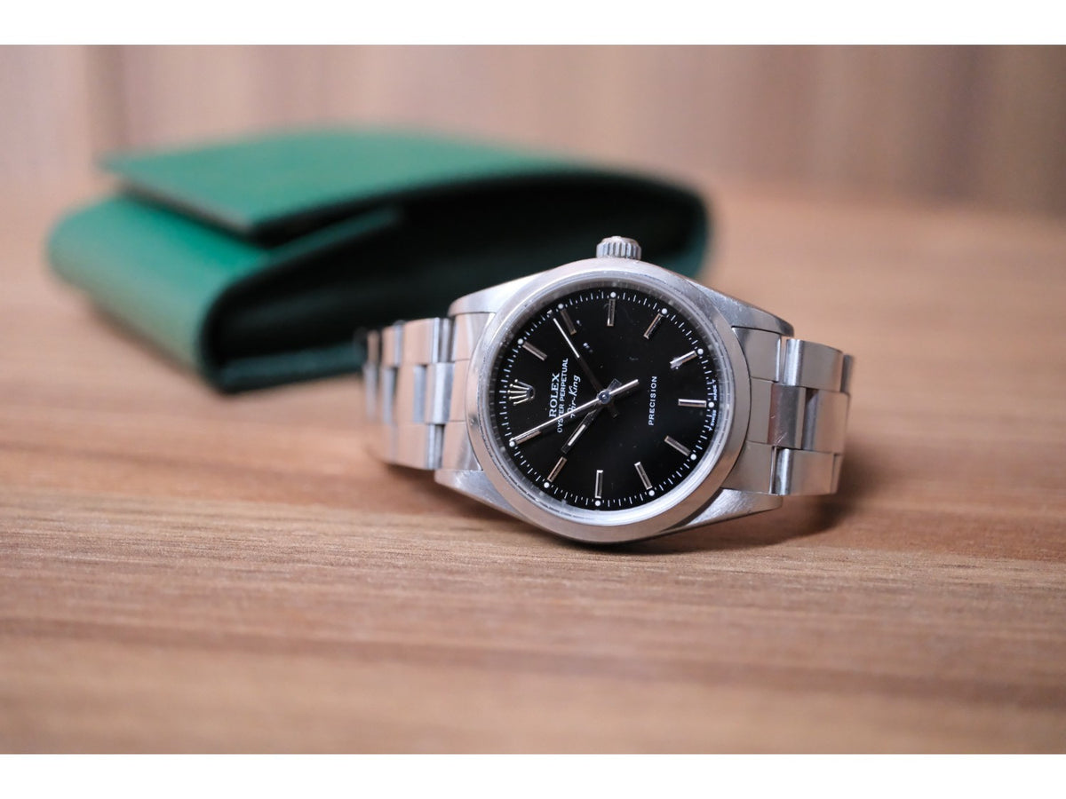 PRE-OWNED Rolex Oyster Perpetual Air King  34mm Black & Steel 14000