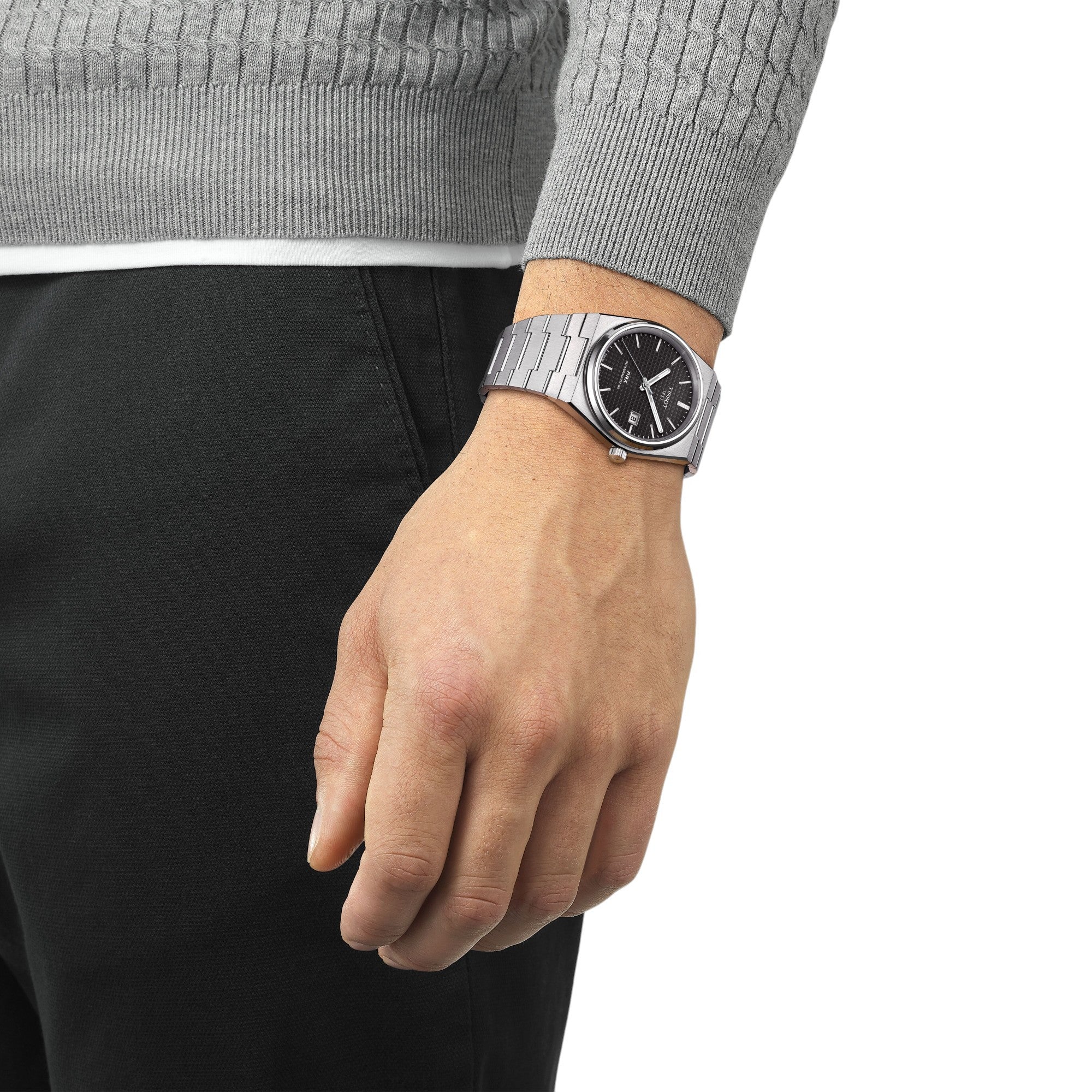 Tissot PRX Powermatic 80 40mm Black & Steel Bracelet T1374071105100