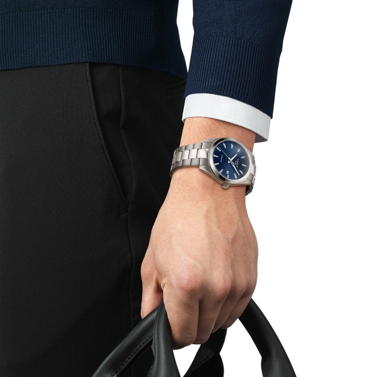 Tissot - Gentleman Titanium Blue & Steel Bracelet 40mm T1274104404100