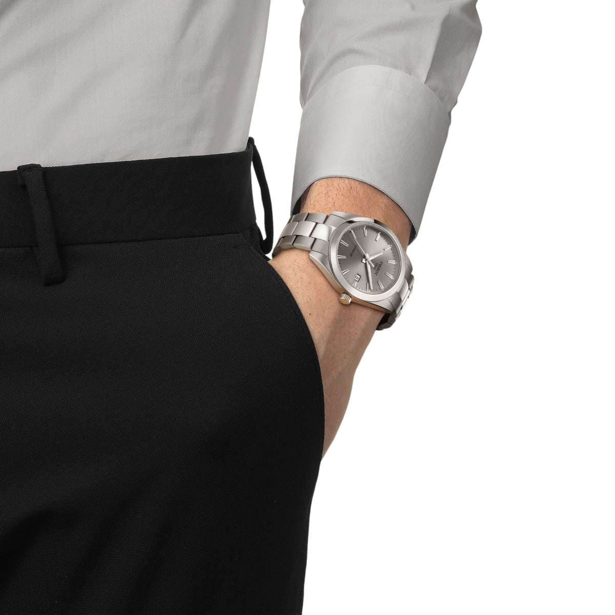 Tissot - Gentleman Titanium Grey & Steel Bracelet 40mm T1274104408100