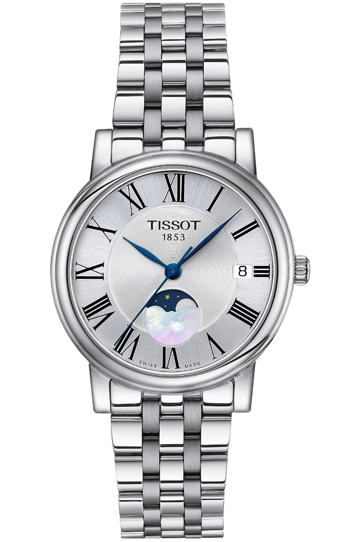 Tissot - Carson Premium Lady Quartz Moonphase Silver & Steel Bracelet T1222231103300