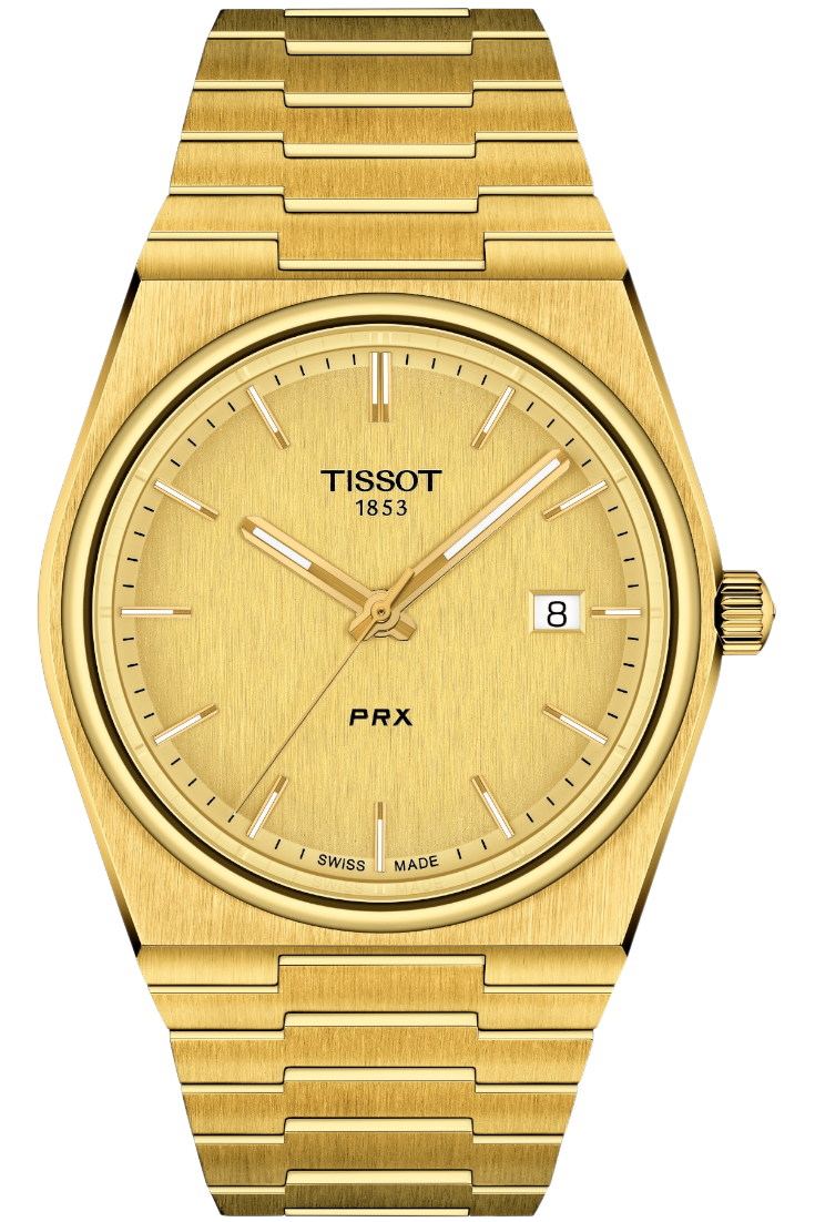 Tissot - PRX Quartz Champagne & Gold PVD Bracelet T1374103302100