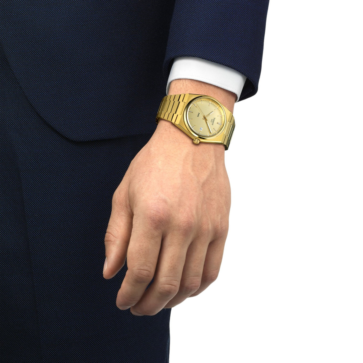 Tissot - PRX Quartz Champagne & Gold PVD Bracelet T1374103302100