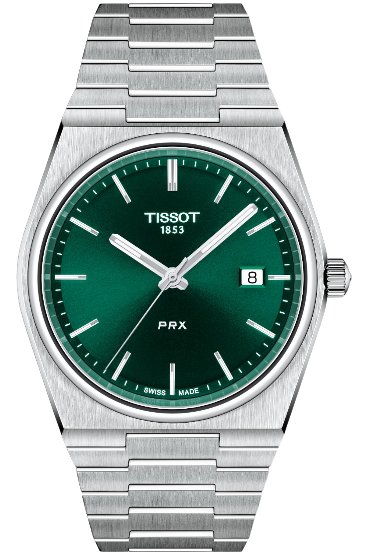 Tissot - Tissot PRX Grön Urtavla & Stållänk T1374101109100