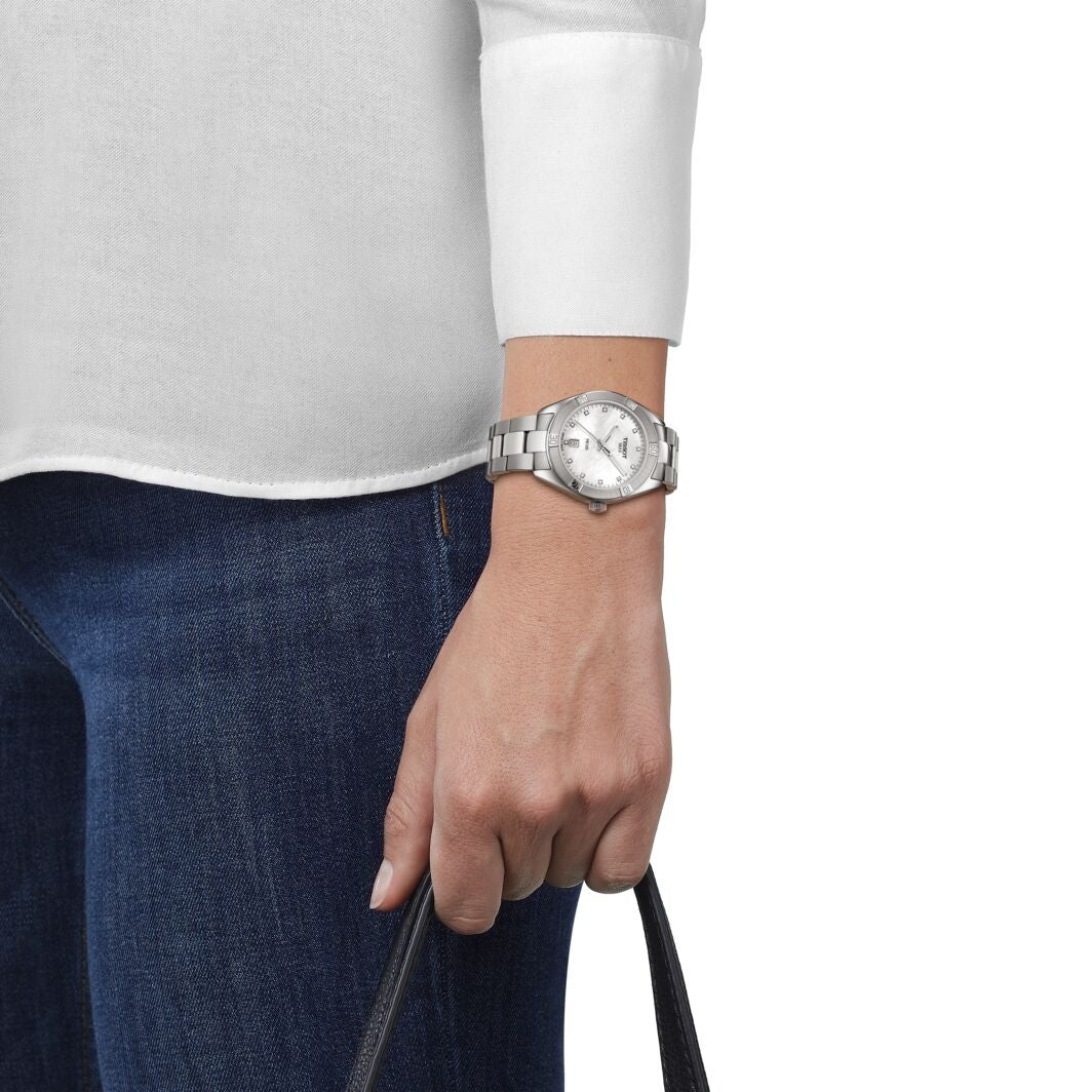 Tissot PR 100 Sport Chic Diamond White MOP & Steel T1019101111600