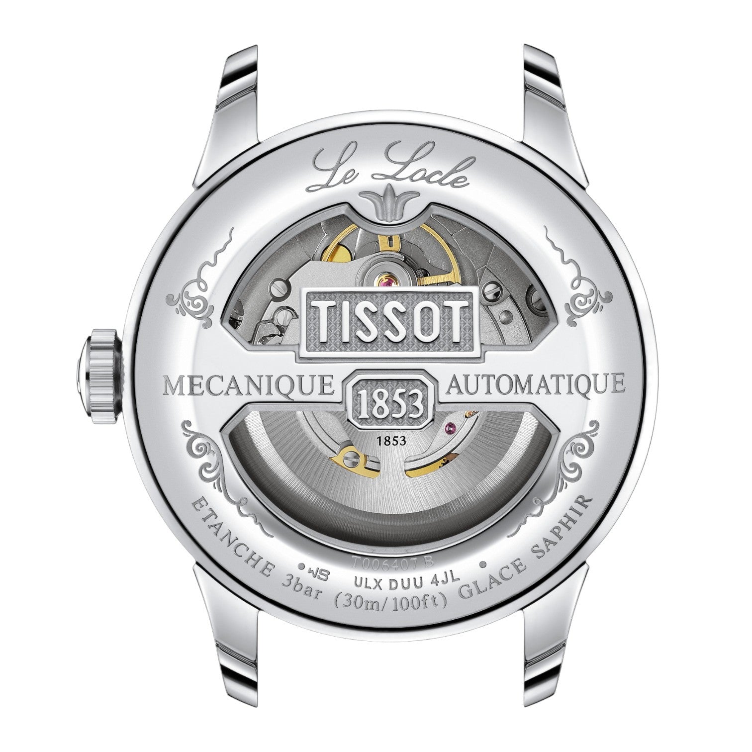 Tissot Le Locle Powermatic 80 Herrklocka Silver & Stållänk T0064071103303