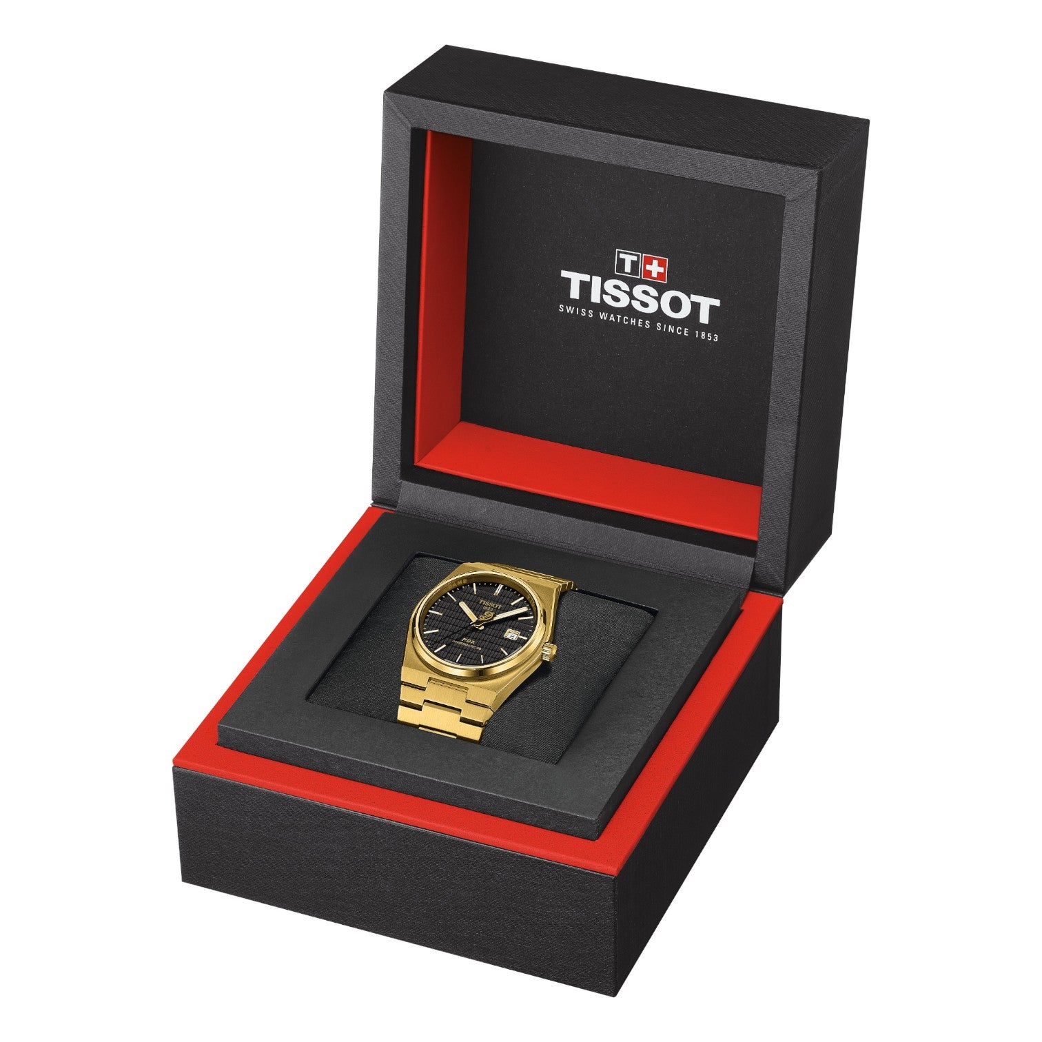 Tissot PRX Powermatic 80 Damian Lillard Special Edition 40mm Svart Urtavla & Guld PVD Stållänk T1374073305100
