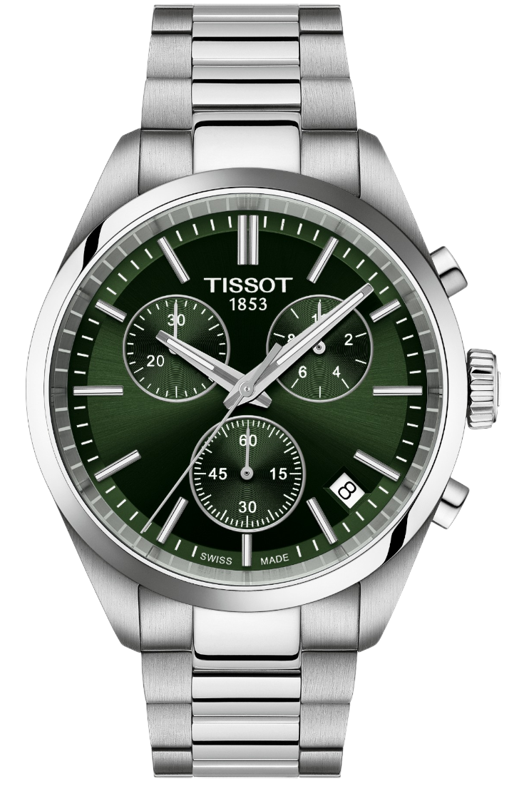Tissot PR 100 Quartz Chronograph Green & Steel Bracelet T1504171109100