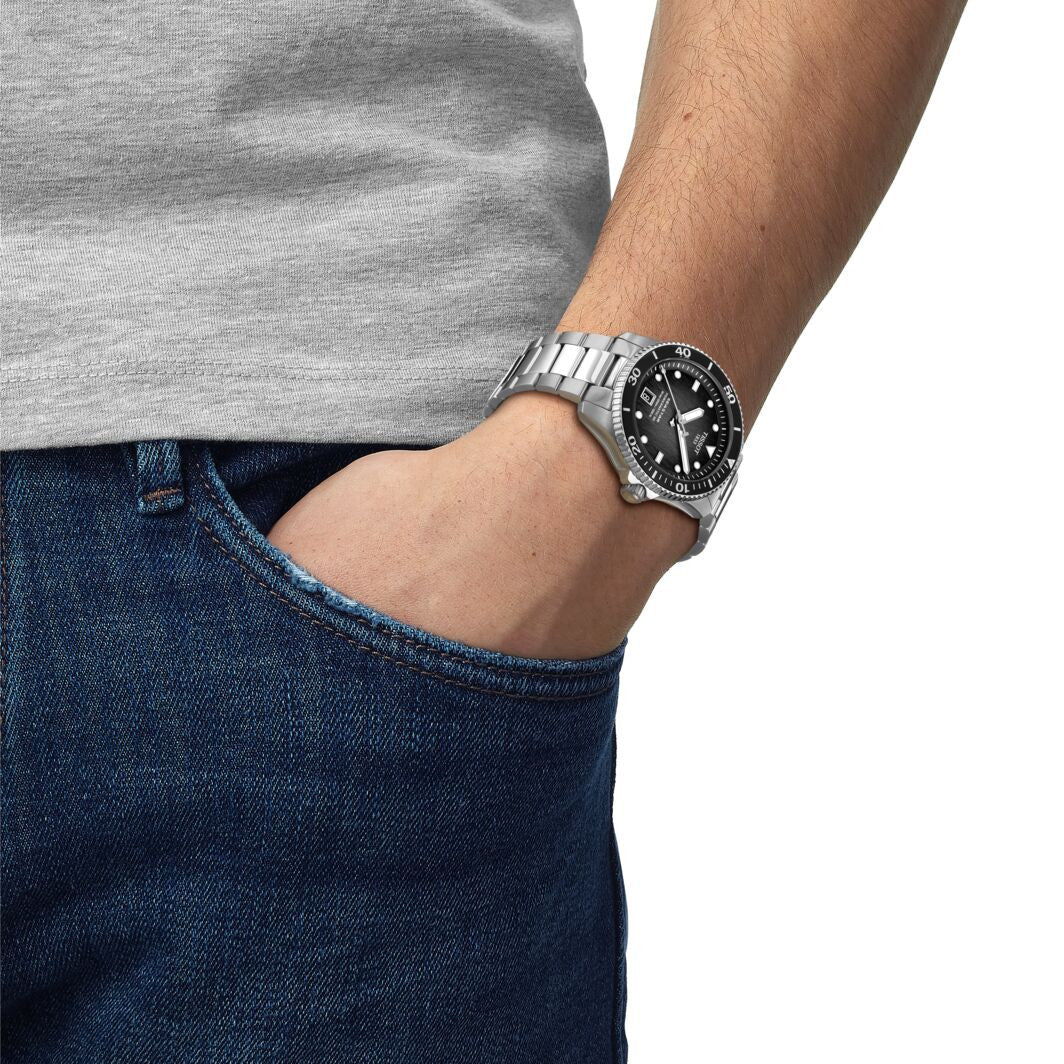Tissot Seastar 1000 Powermatic 80 40mm Graded Grey-Black & Steel Bracelet T1208071105100