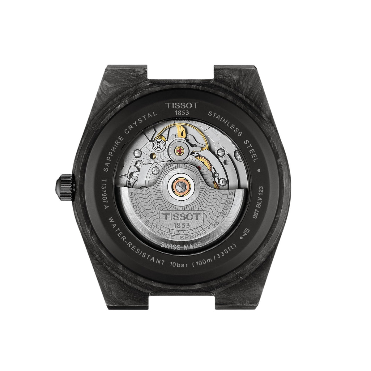 Tissot PRX Powermatic 80 40mm Black Carbon & Steel Bracelet T1379079720100