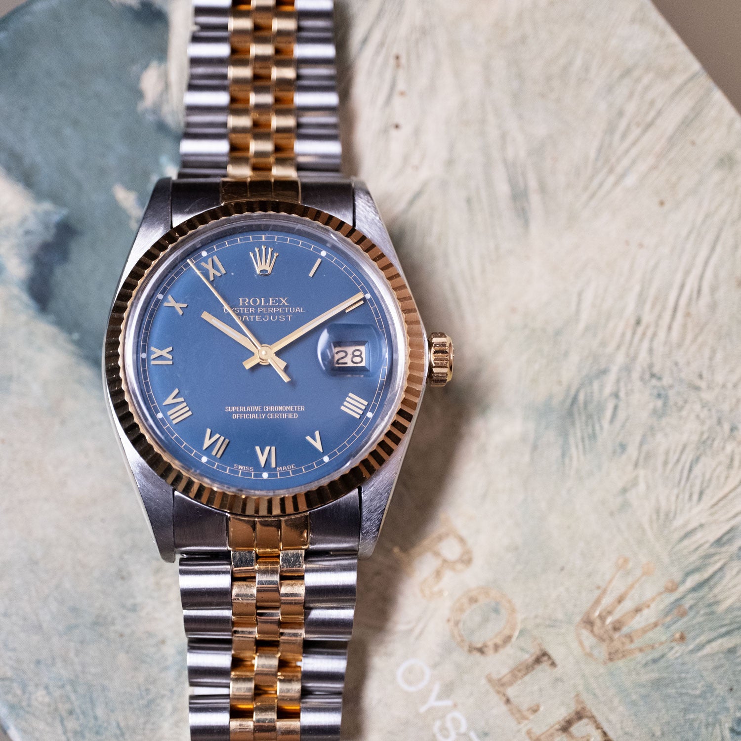 BEGAGNAD Rolex Datejust 36 16013 Blå