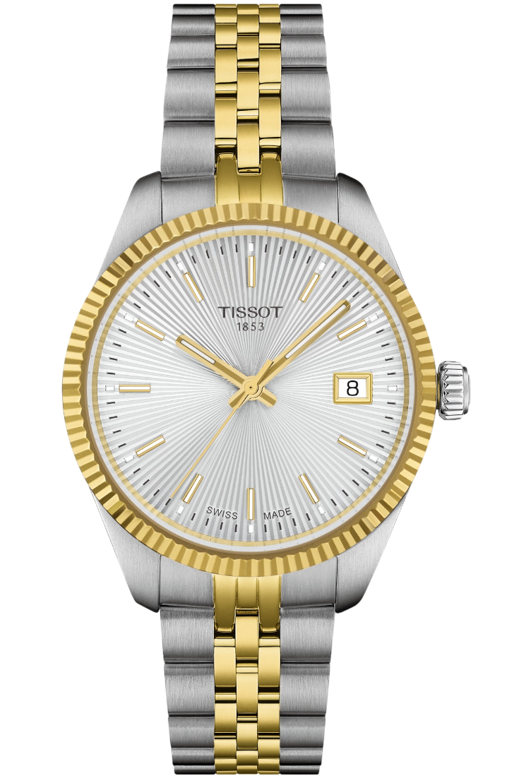 Tissot Ballade Quartz 34mm Silver & Gold PVD Steel Bracelet T1562102203100