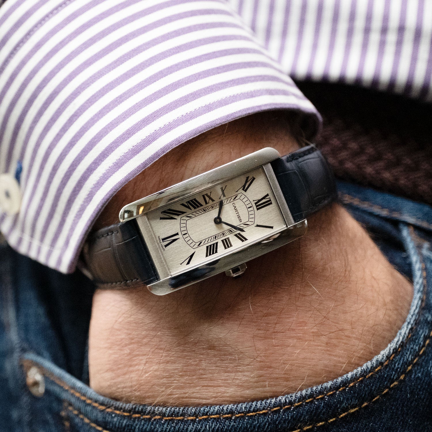 PRE-OWNED Cartier Tank Américaine WSTA0083