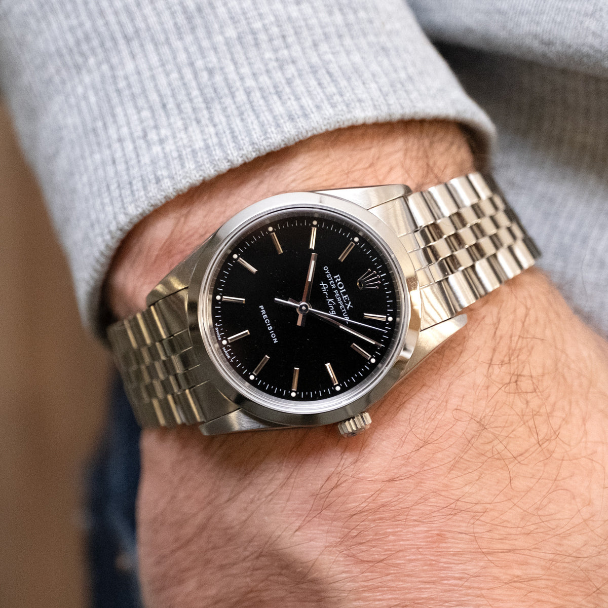 BEGAGNAD Rolex Air-King 14000 Stål 34mm År 1990