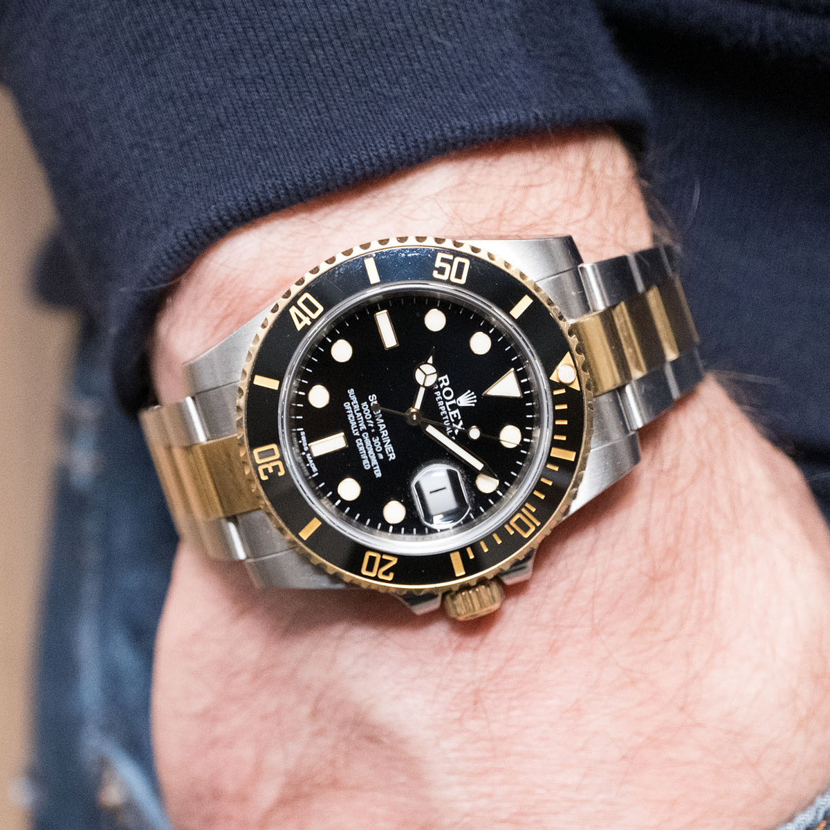 PRE-OWNED Rolex Submariner 116613LN Gold & Steel