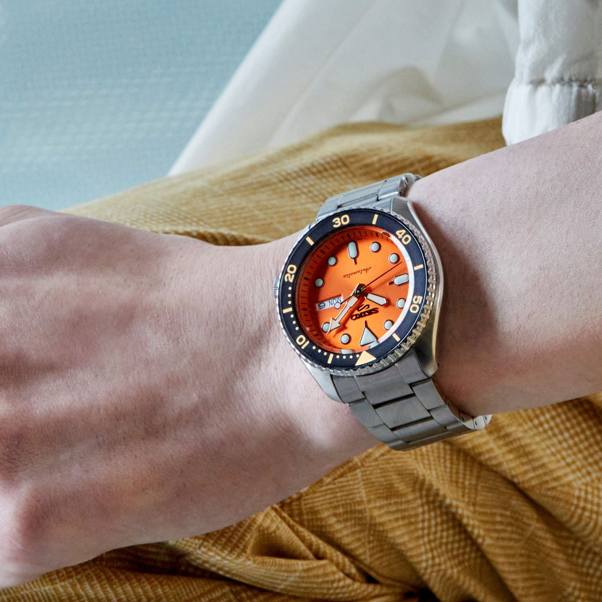 SEIKO 5 SPORTS Mens Orange SRPD59K1