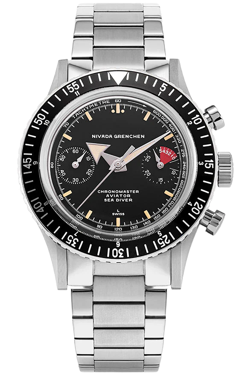 Nivada Grenchen Chronomaster utbytbar boettring 86056M20LC
