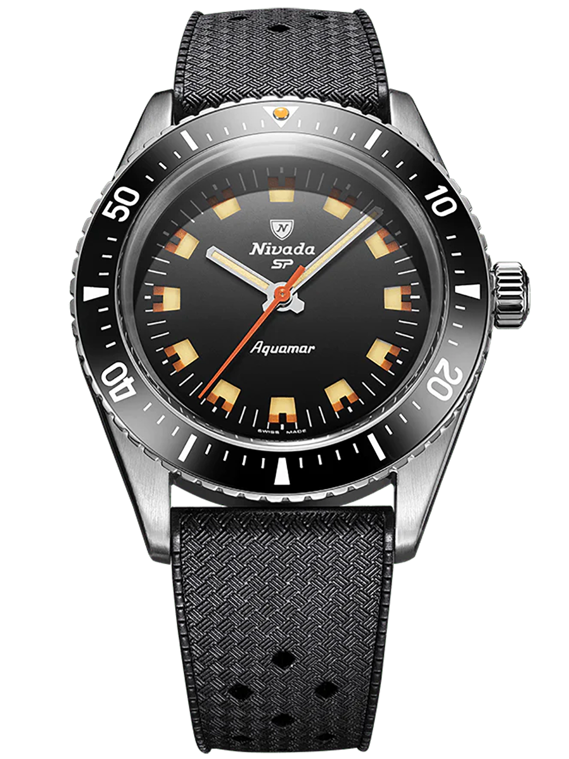 Nivada Grenchen Aquamar Black Rubber Tropic 32068A01