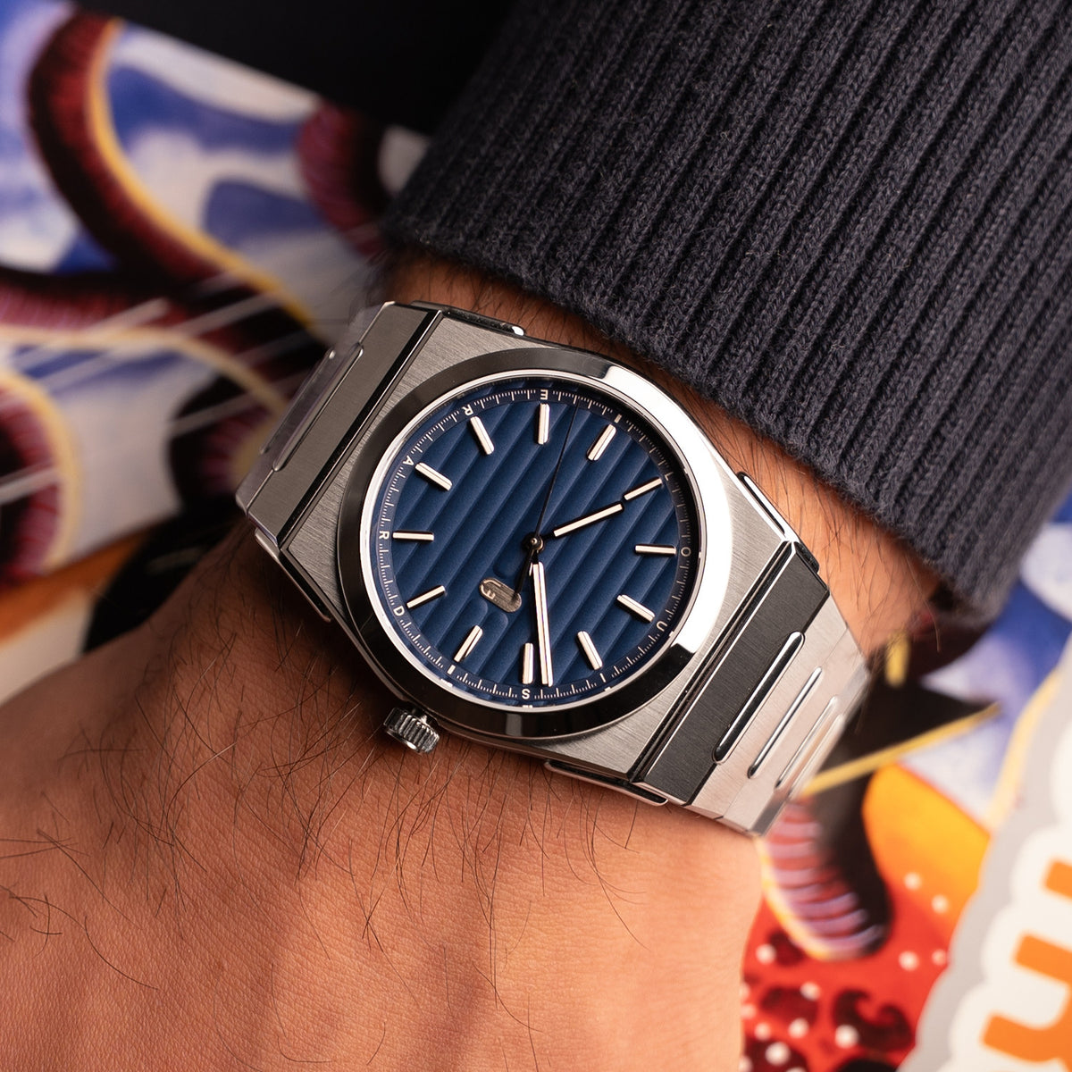 Louis Erard 2340 Titanium & Stål Blå 35123TA01.BMT12