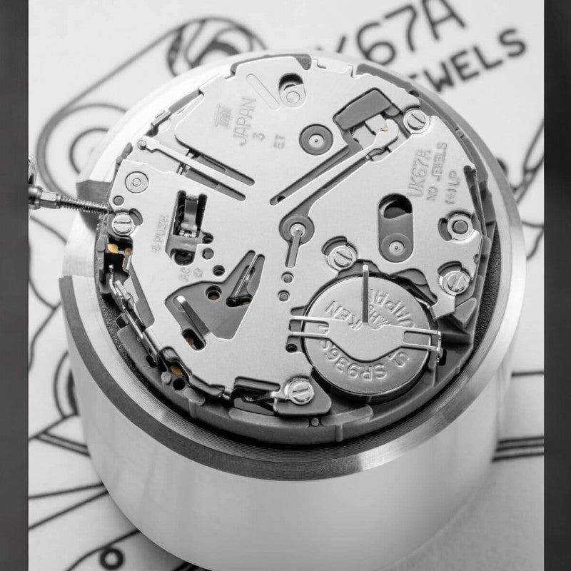 Nivada Grenchen Autochron Mecaquartz Läderband 77001Q10