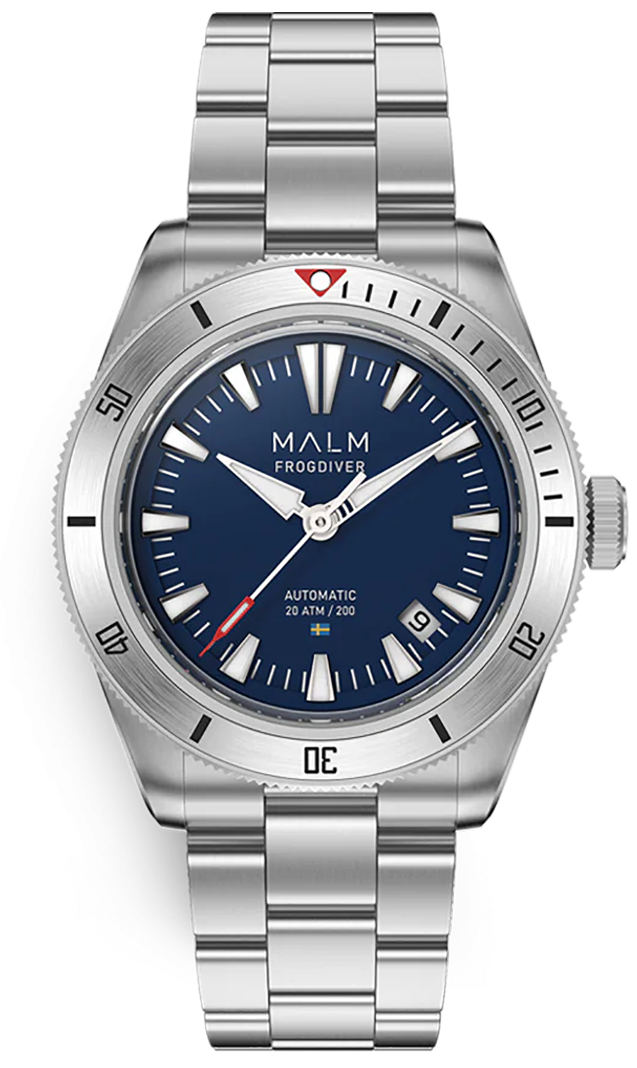 MALM Frogdiver II Blue 39 Swiss Automatic-Bracelet MW-FDIIBLU39