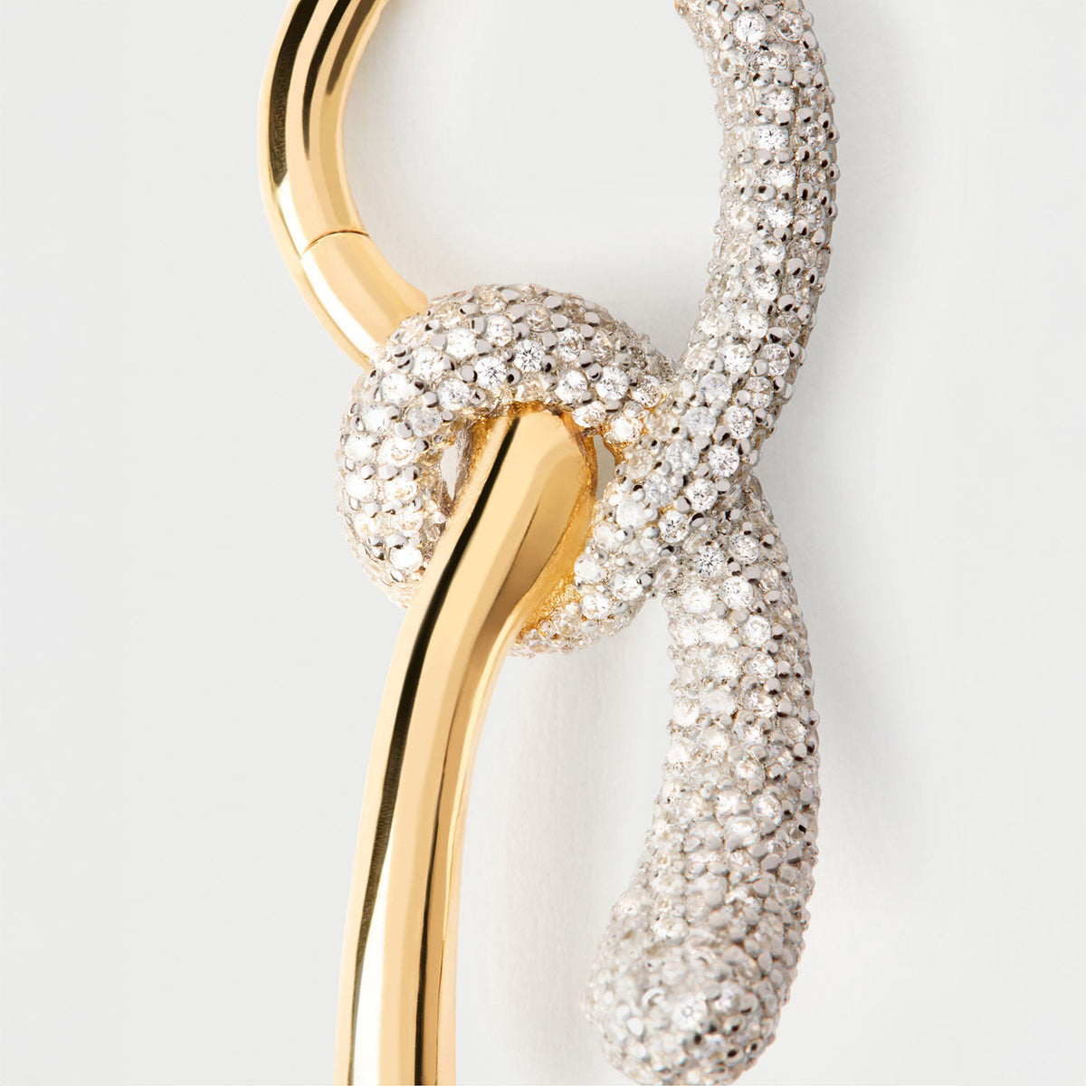 PDPAOLA PAVE TWIST HOOPS