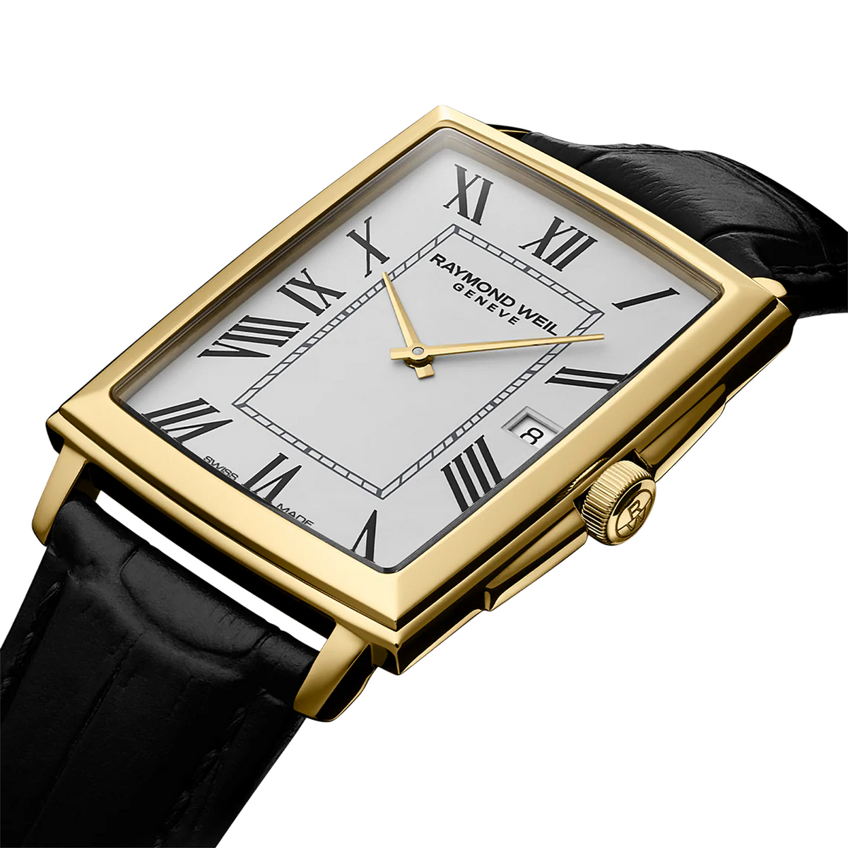 Raymond Weil Toccata Fyrkantig Guld & Läder Kvarts 28Mm
