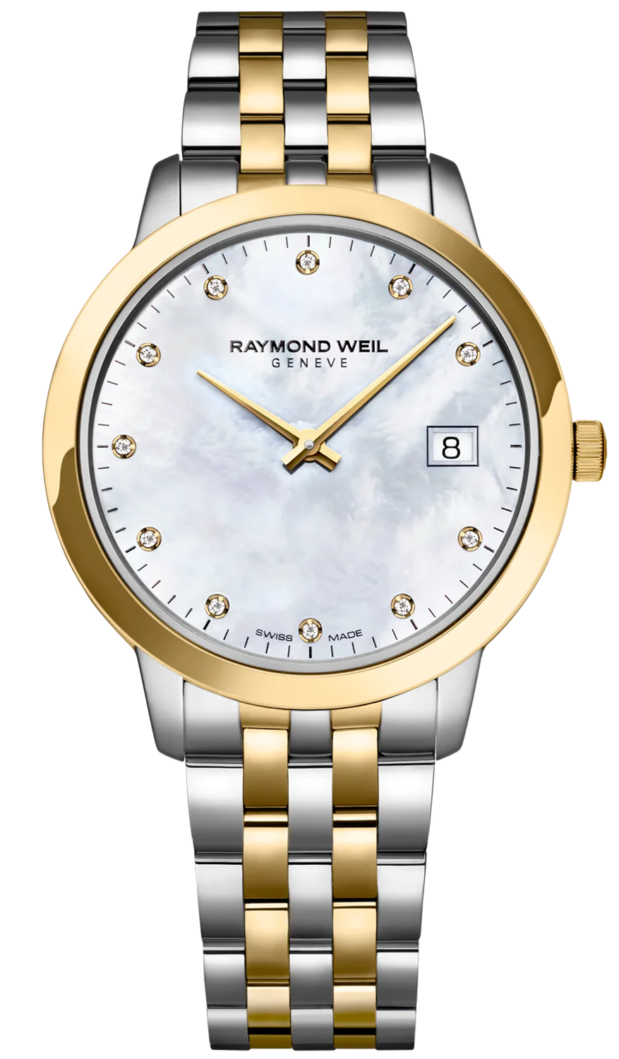 Raymond Weil Toccata Gold & Steel MOP Diamonds Quartz 34Mm