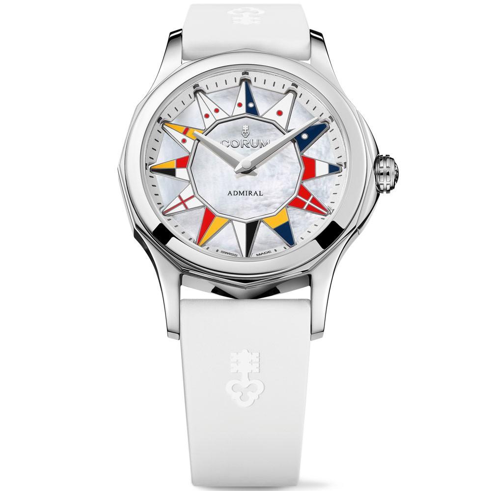Corum Admiral Legend 32 mm vit pärlemor